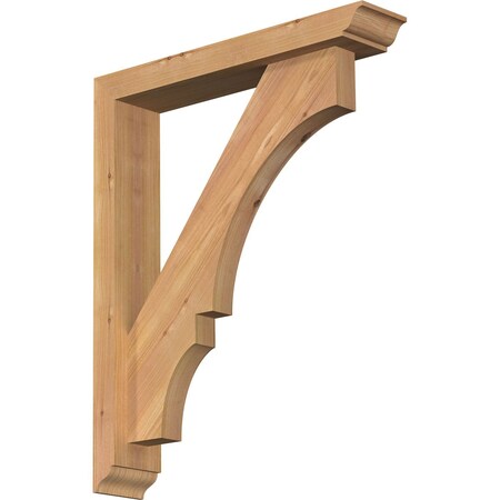 Ekena Millwork Balboa Traditional Smooth Bracket w/ Offset Brace, Western Red Cedar, 3 1/2"W x 18"D x 22"H BKT0402X18X22BOA01SWR
